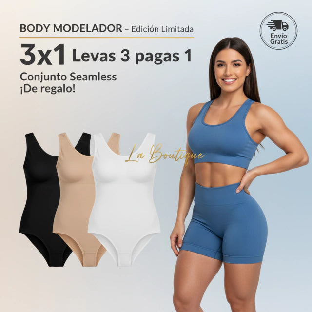 3 BODYS ULTRA REDUCTORES MAS CONJUNTO PUSH UP DE REGALO (-40%)