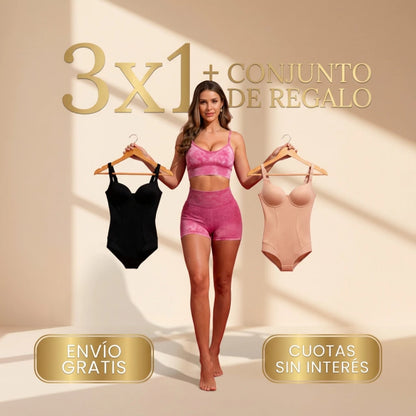 3 BODYS ULTRA REDUCTORES MAS CONJUNTO PUSH UP DE REGALO (-40%)