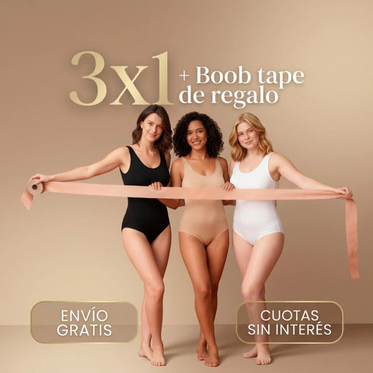 3X1 EN BODYS MODELADORES + BOOB TAPE DE REGALO (-50%)