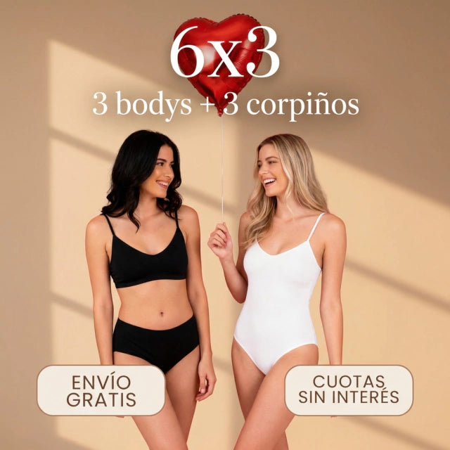 6x3 en BODYS Y CORPIÑOS + 50%OFF