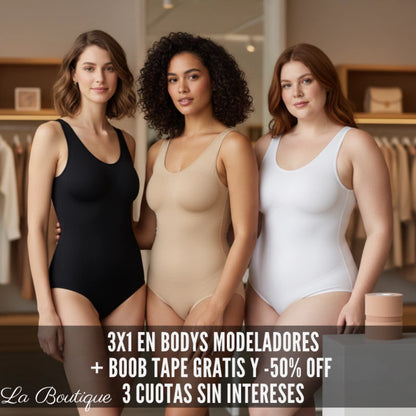 3X1 EN BODYS MODELADORES + BOOB TAPE DE REGALO (-50%)